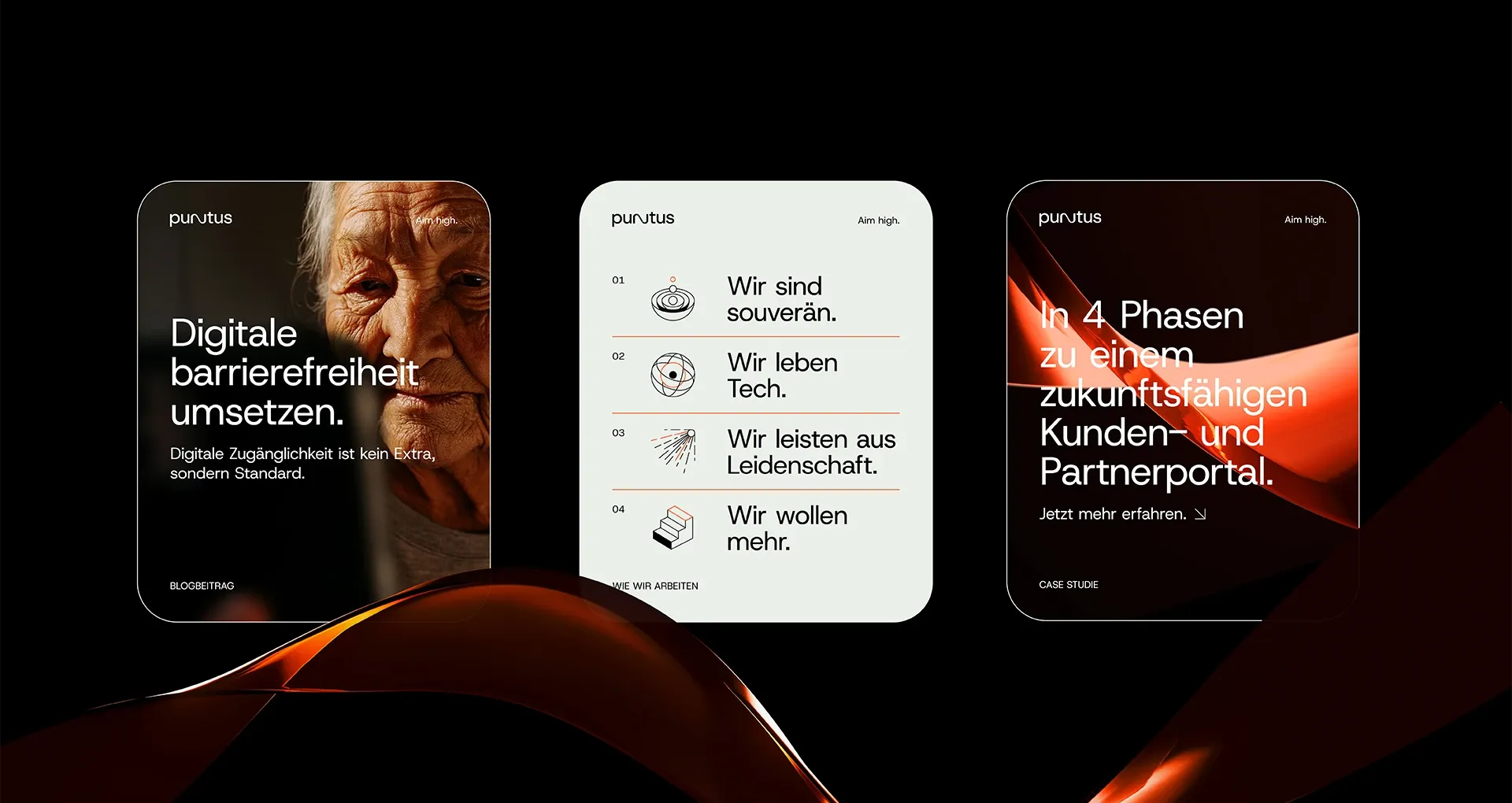 Social Media Posts eingebettet im Markendesign