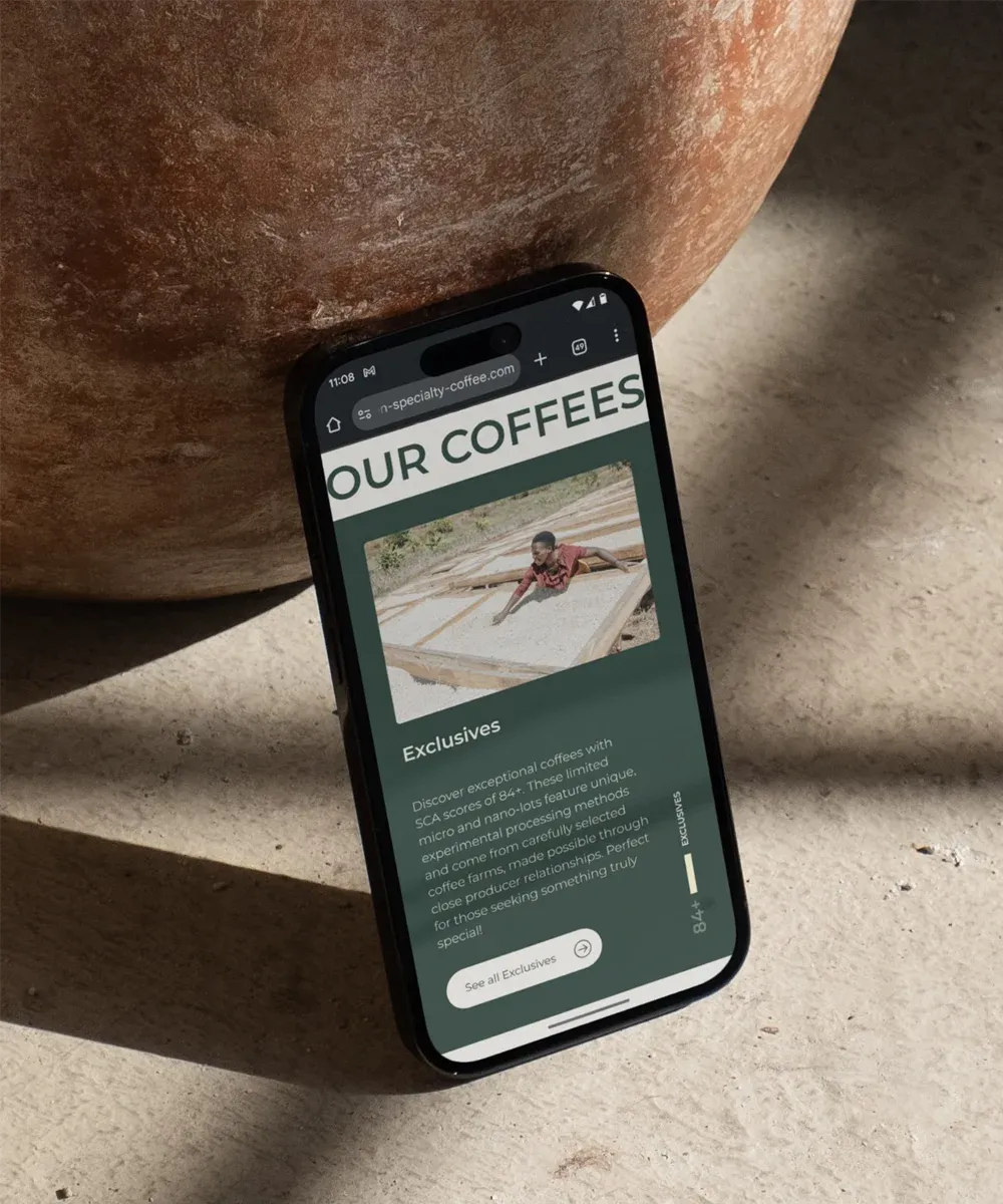 Screendesign in einem Smartphone