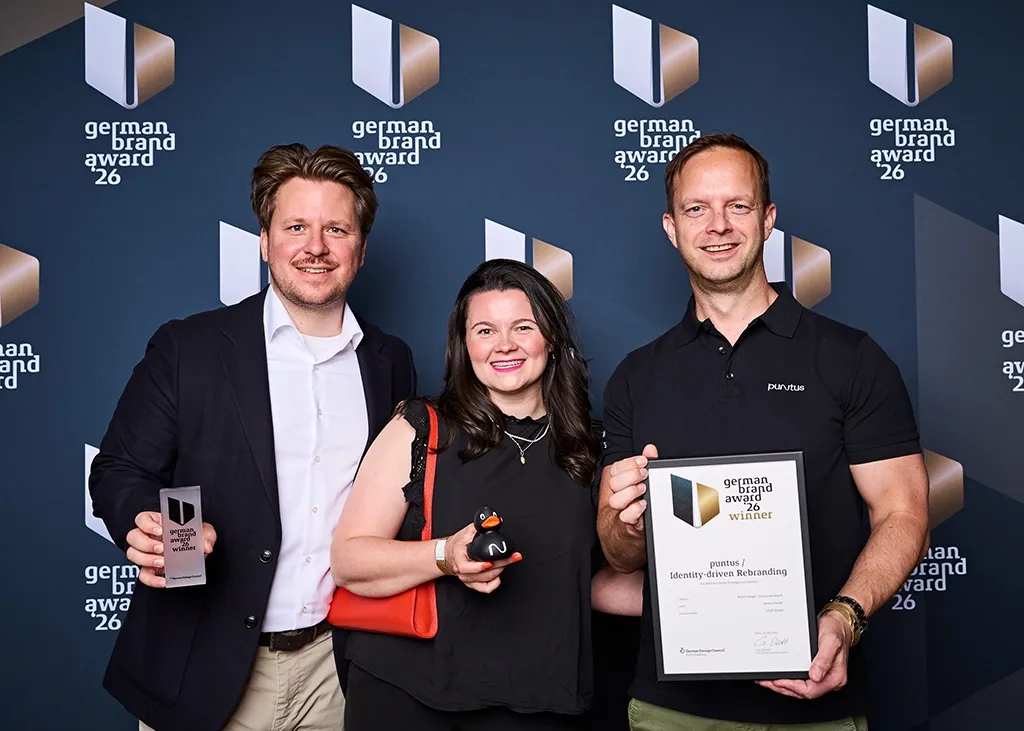 Das puntus Team bei der Preisverleihung des German Design Awards