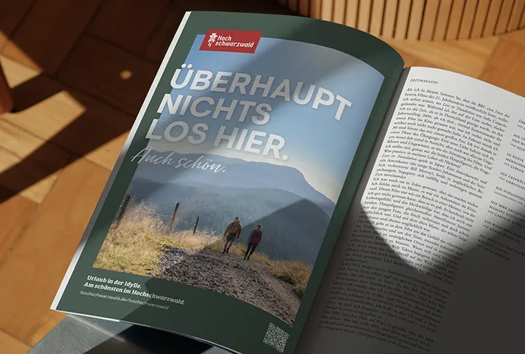 Kampagnenmotiv in Zeitschrift.